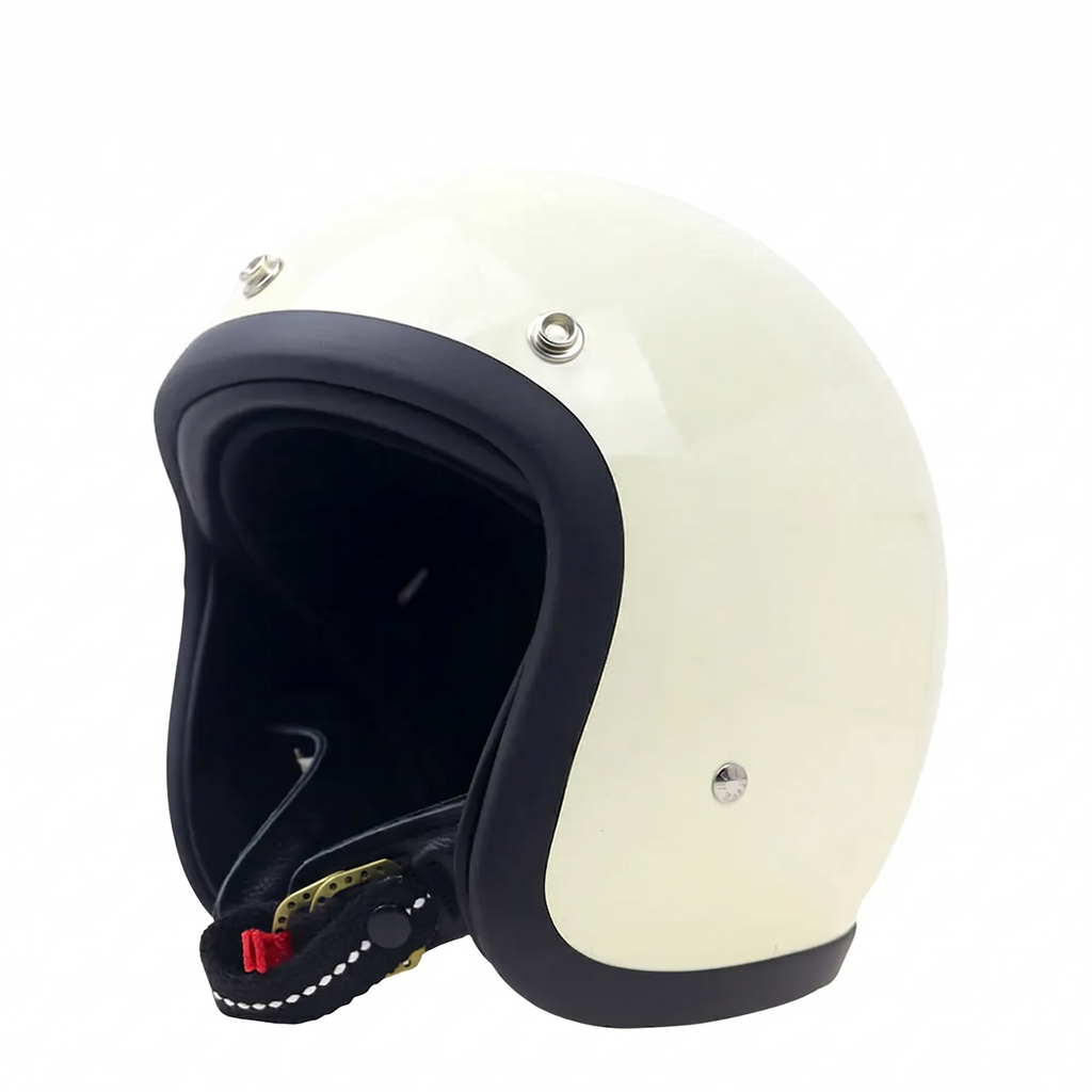 Vintage Open-Face Motorcycle Helmet — DOT and ECE Certified
