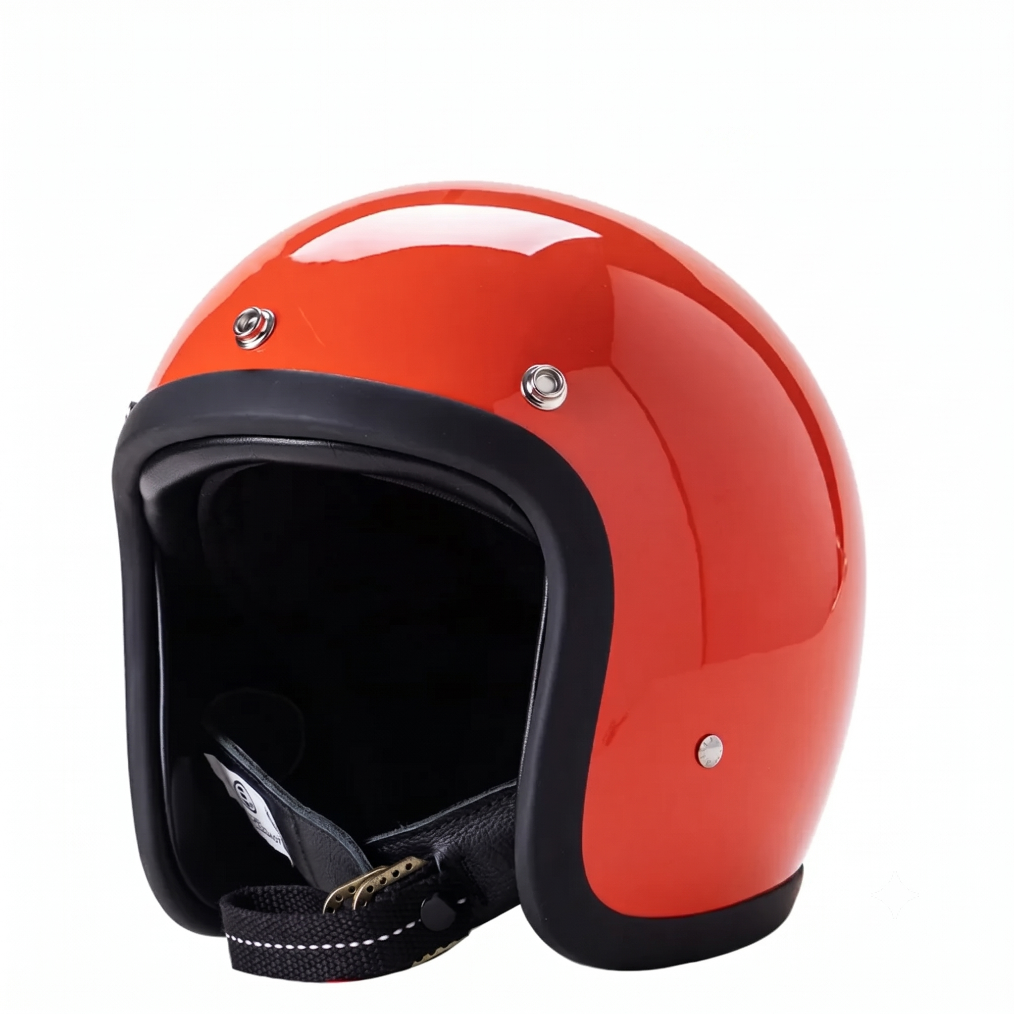 Vintage Open-Face Motorcycle Helmet — DOT and ECE Certified