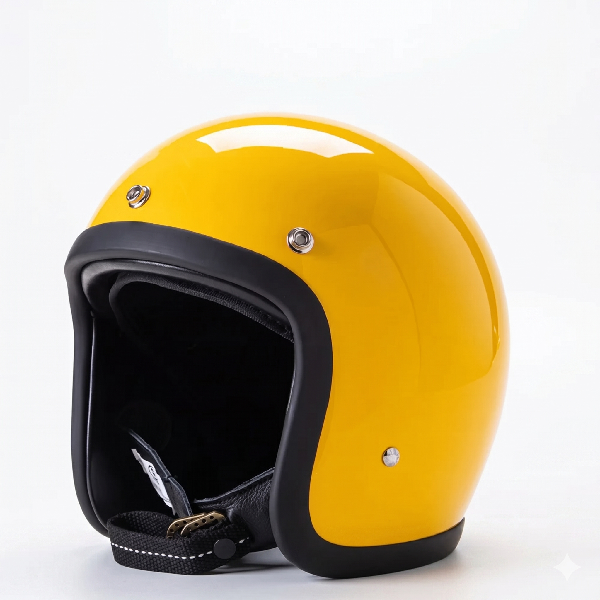 Vintage Open-Face Motorcycle Helmet — DOT and ECE Certified