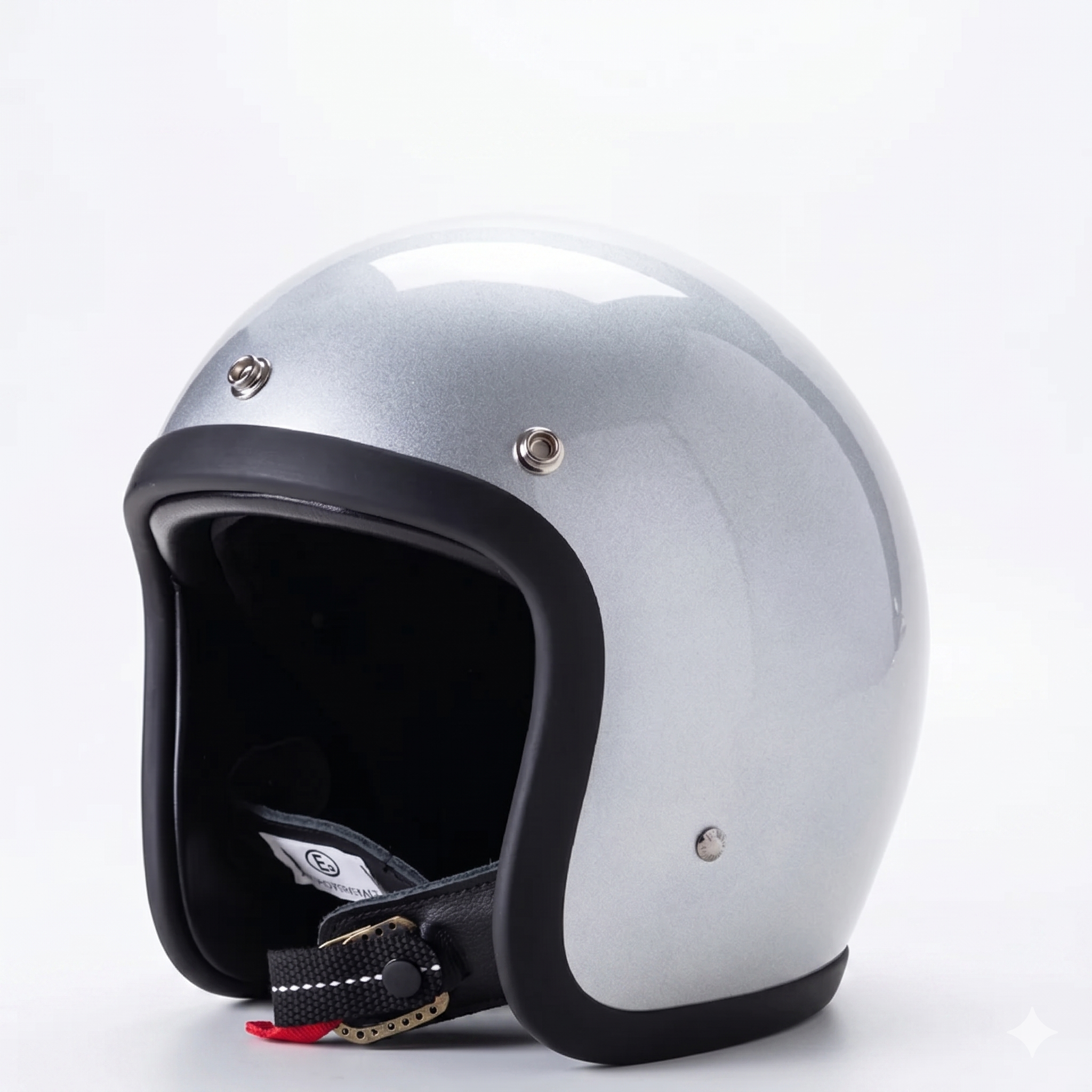 Vintage Open-Face Motorcycle Helmet — DOT and ECE Certified