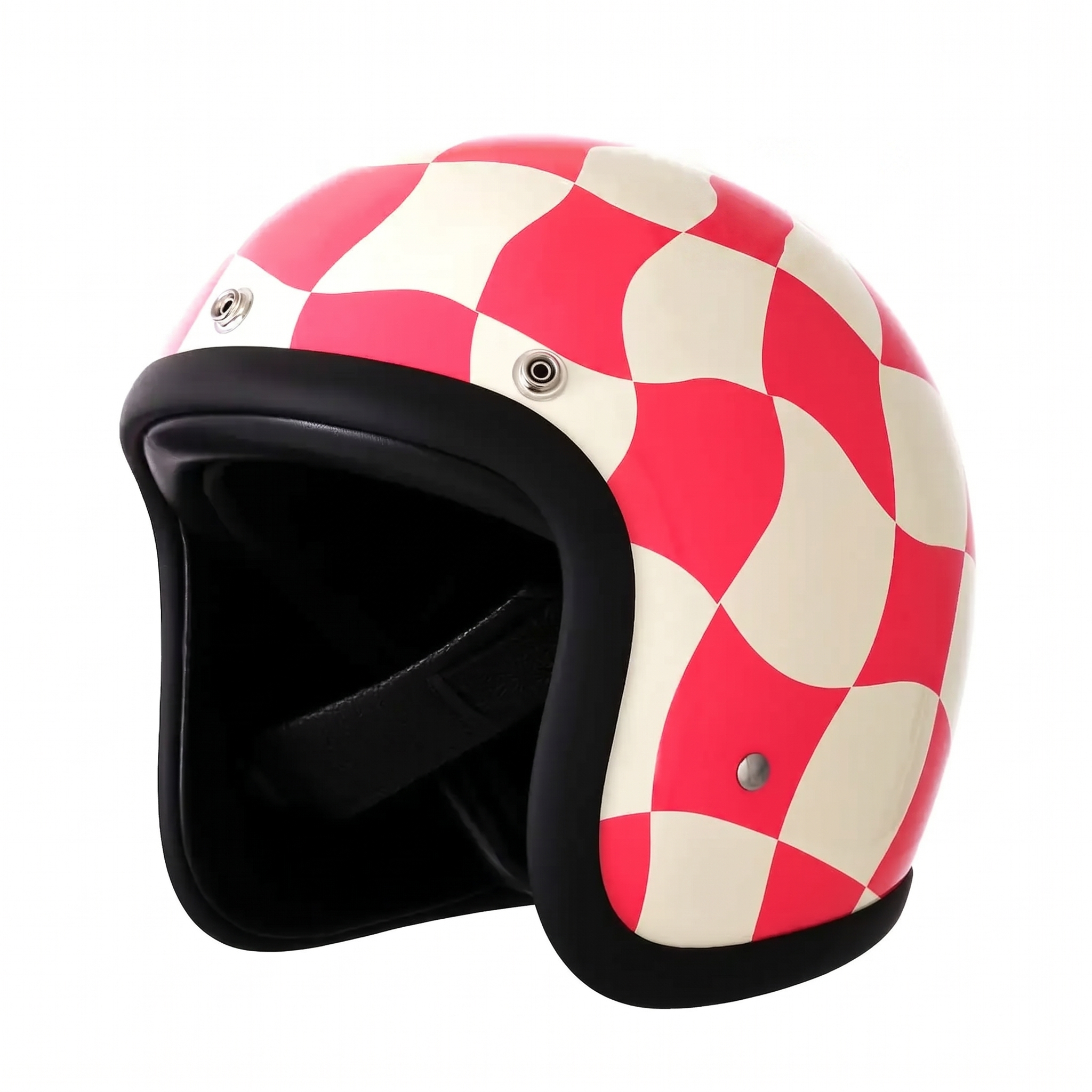 Vintage Open-Face Motorcycle Helmet — DOT and ECE Certified