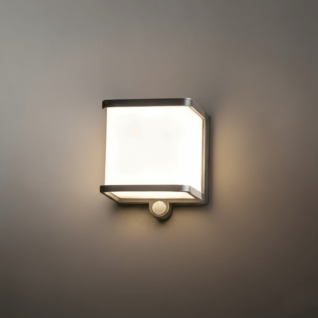 Modern Solar LED Outdoor Wall Lamp – Waterproof Sensor Light for Courtyard - Flindria