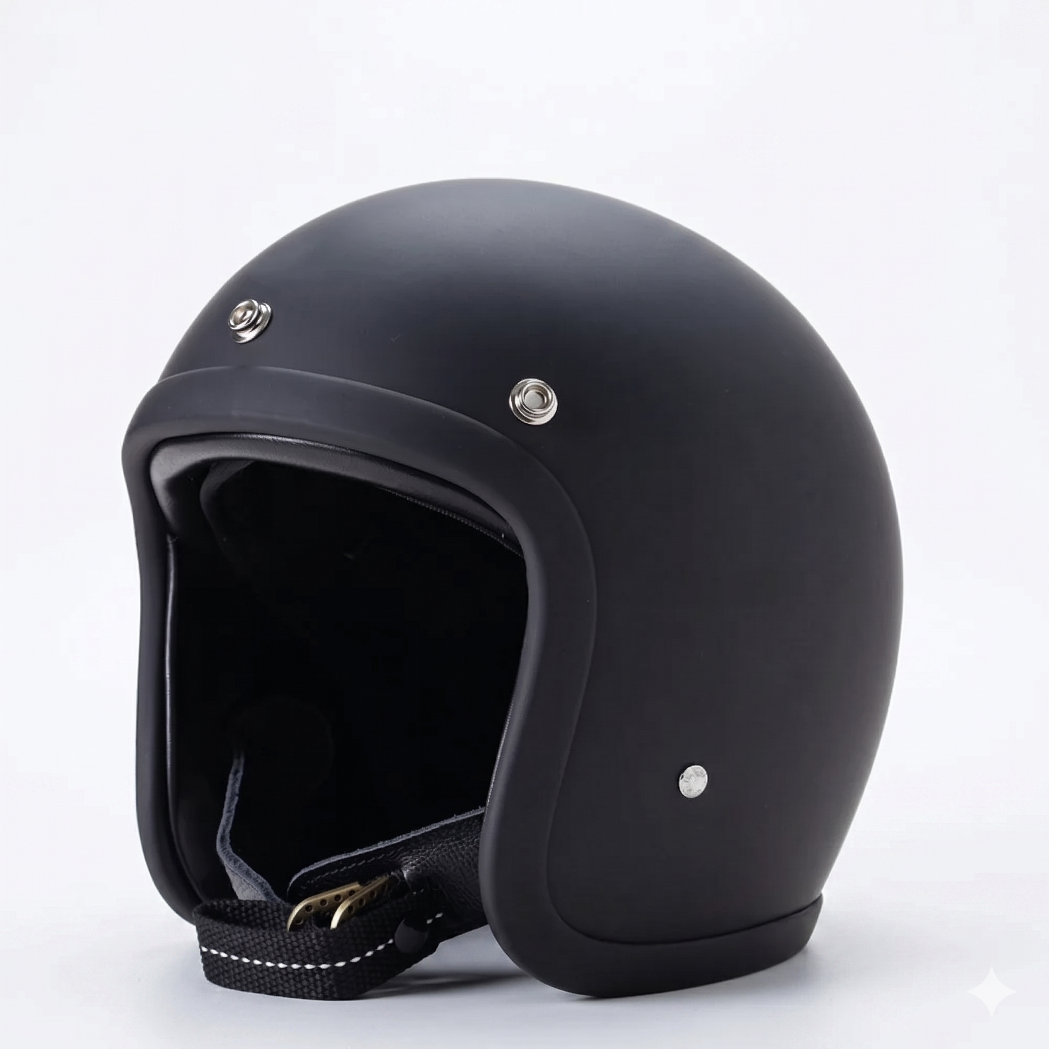 Vintage Open-Face Motorcycle Helmet — DOT and ECE Certified