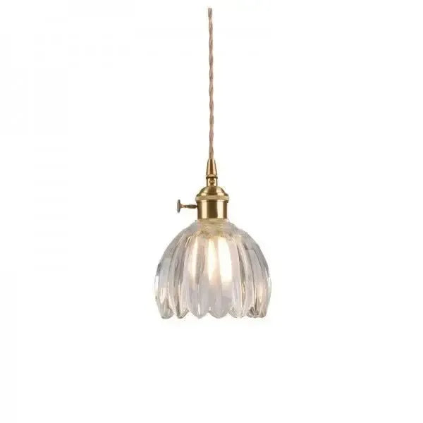 PetalGlow Pendant Light Bloom Glass With Frosted Petals