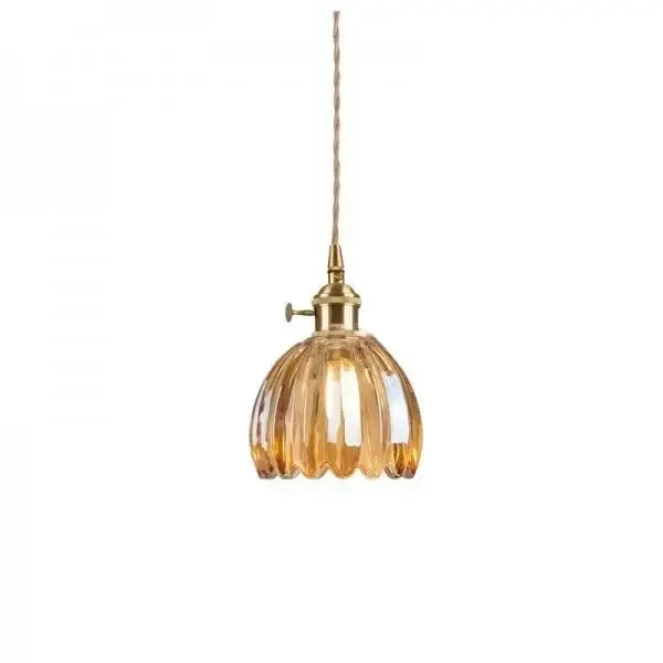 Sylara Glass Pendant Light With Flower Shape For Dining Areas