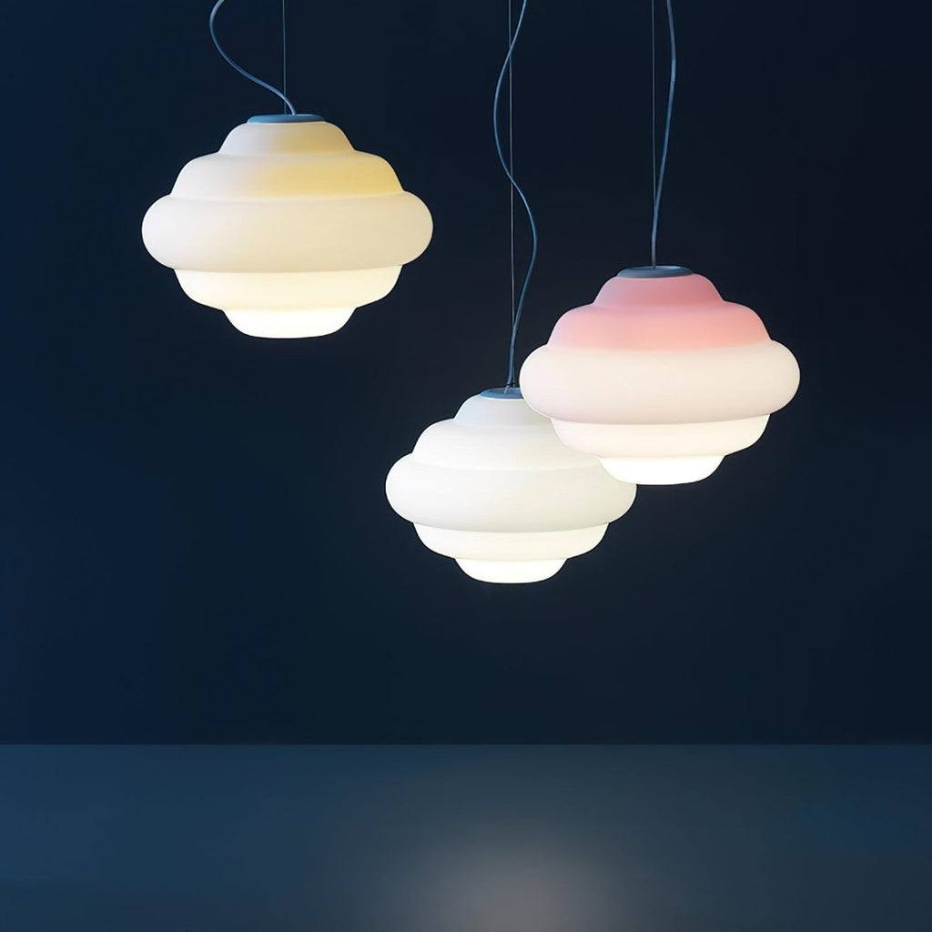 Astrae Pendant Lamp In Frosted Glass With Gentle Ambient Glow