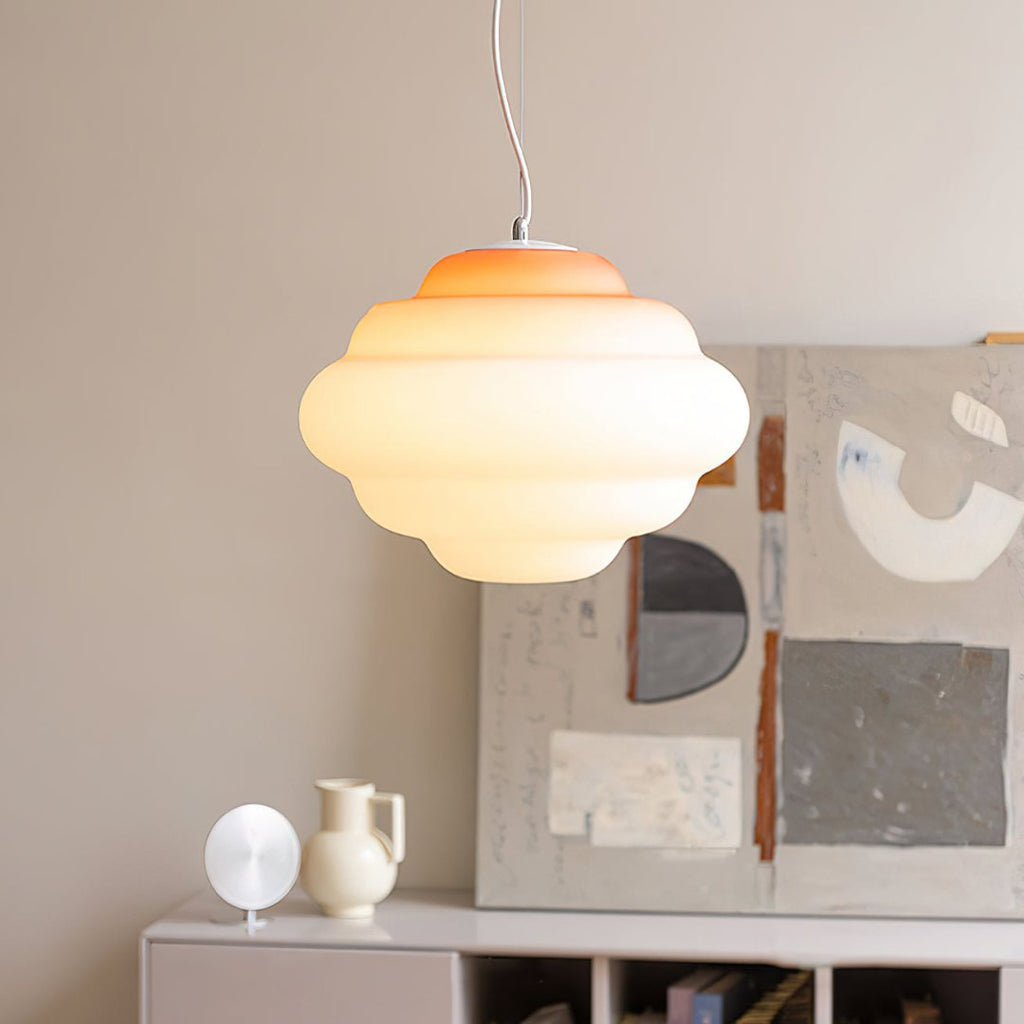 Astraea Frosted Light Glass Pendant With Soft Ambient Glow
