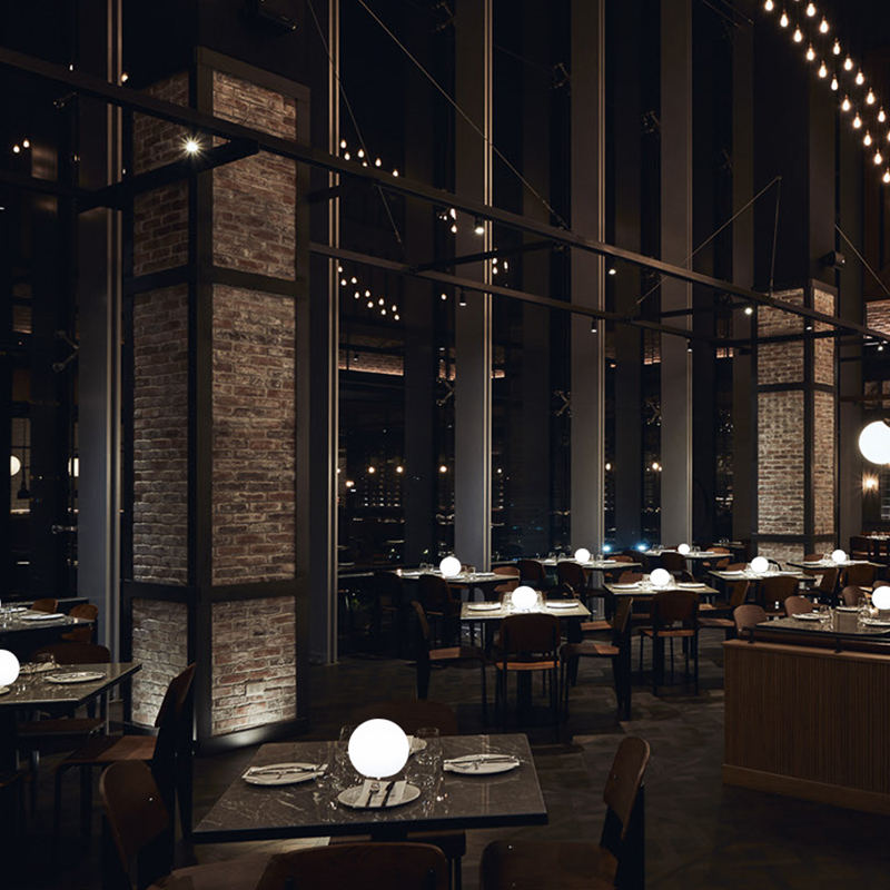Lampada da tavolo sferica moderna - Illuminazione d'atmosfera elegante