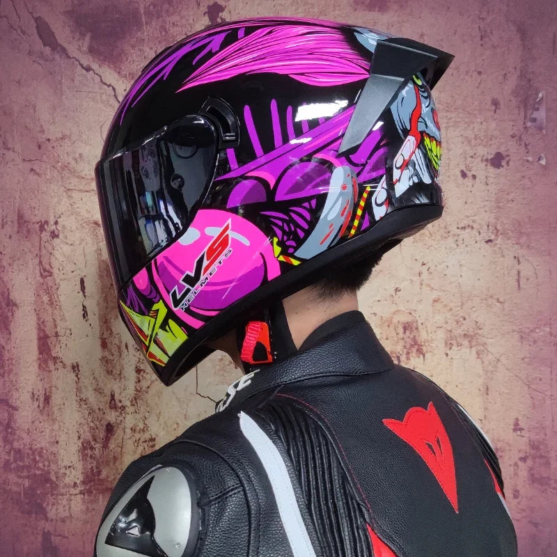 Capacete Integral LVS-701 — Sistema de Viseira Dupla, Proteção Térmica para o Inverno