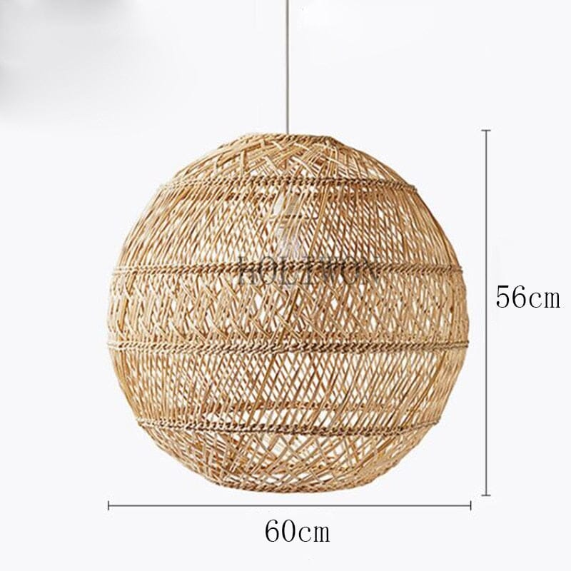Zarela Rattan Pendant Lamp With LED Glow Adjustable Ceiling Light