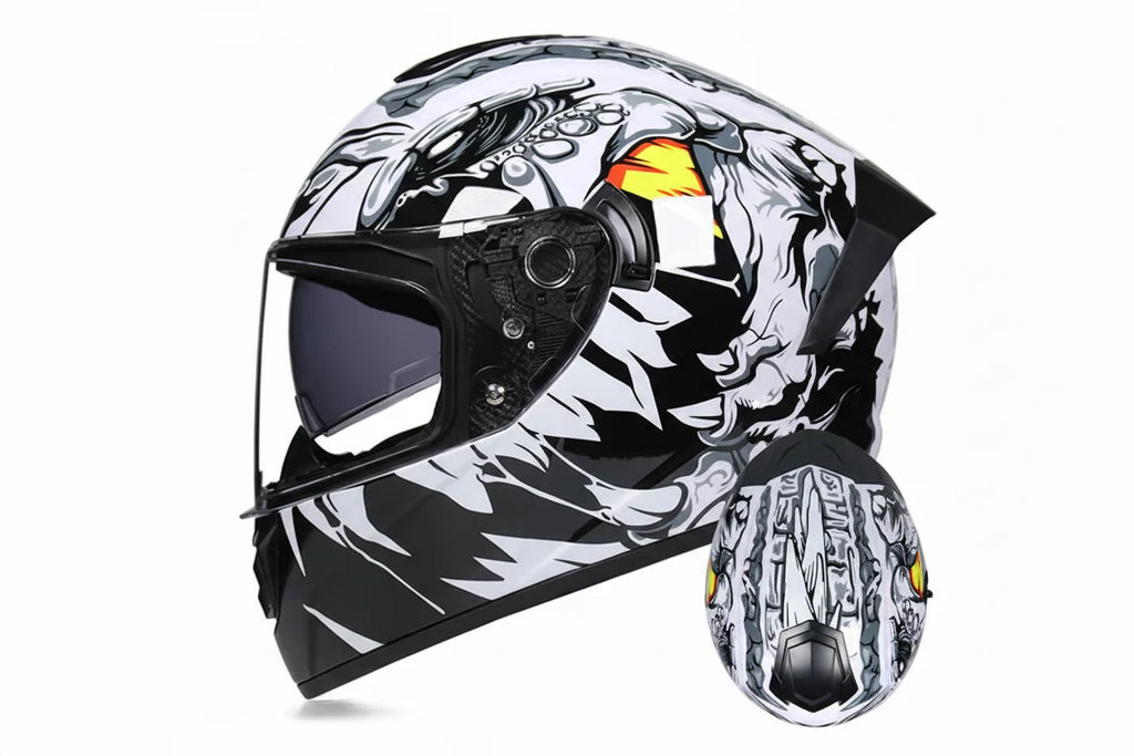 Capacete Integral LVS-701 — Sistema de Viseira Dupla, Proteção Térmica para o Inverno