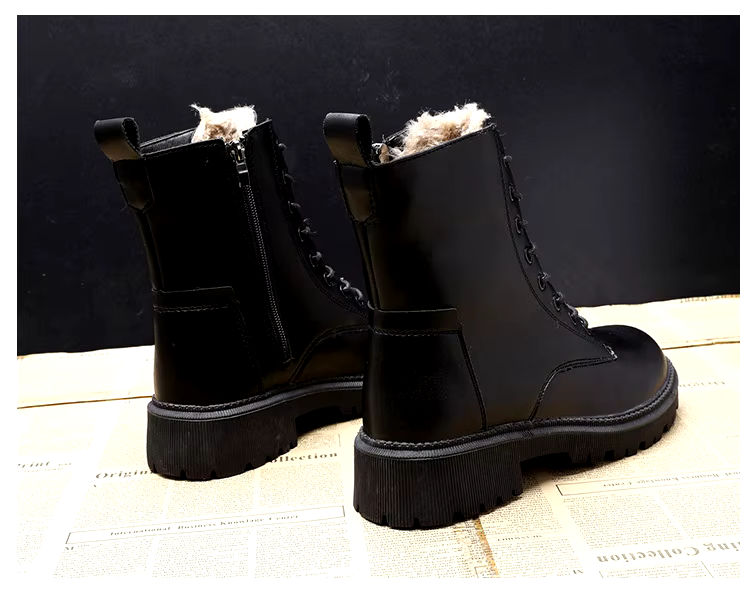 Stilvolle schwarze Stiefel von Élodie Lavin - Rutschfeste Wintersohle