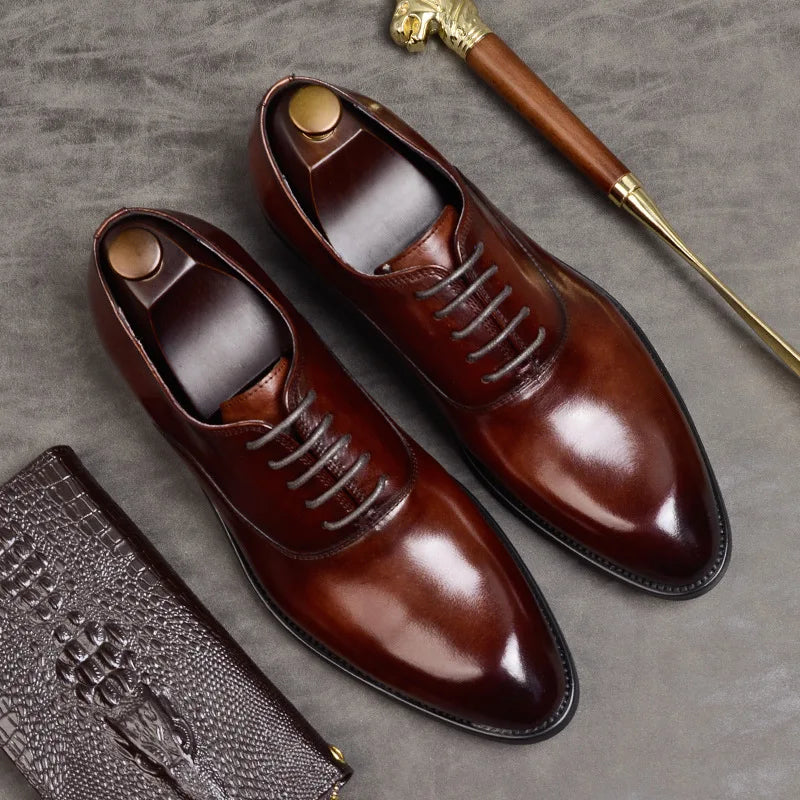 FusionFit Oxford-Herrenschuhe aus echtem Leder