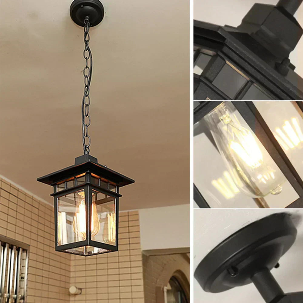 Kirrella Glass Outdoor Pendant Light With Adjustable Chain