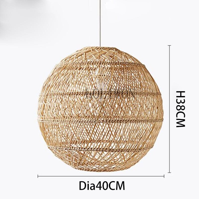 Zarela Rattan Pendant Lamp With LED Glow Adjustable Ceiling Light
