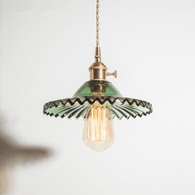 Caleris York geflochtene Glas-Pendelleuchte mit vintage Charme