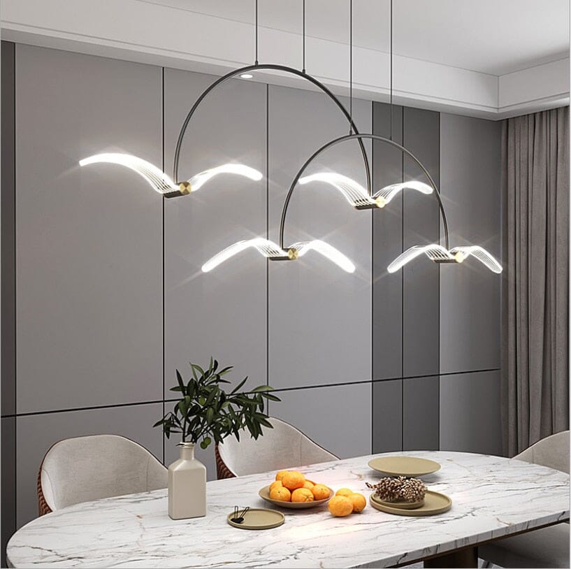 Marinell Copper Dining Chandelier With Seagull-Inspired Design