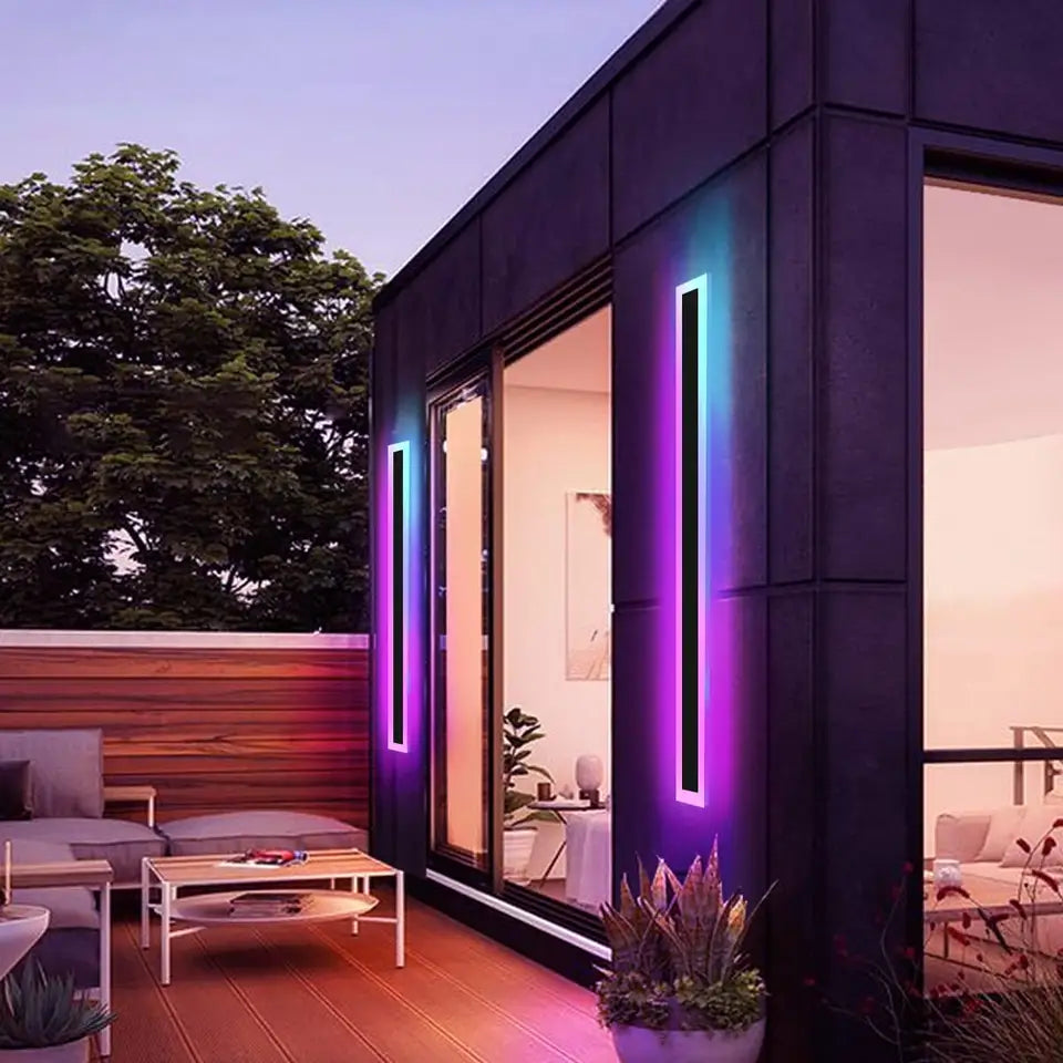 Wodoodporna ścienna lampa LED RGB do wnętrz i na zewnątrz