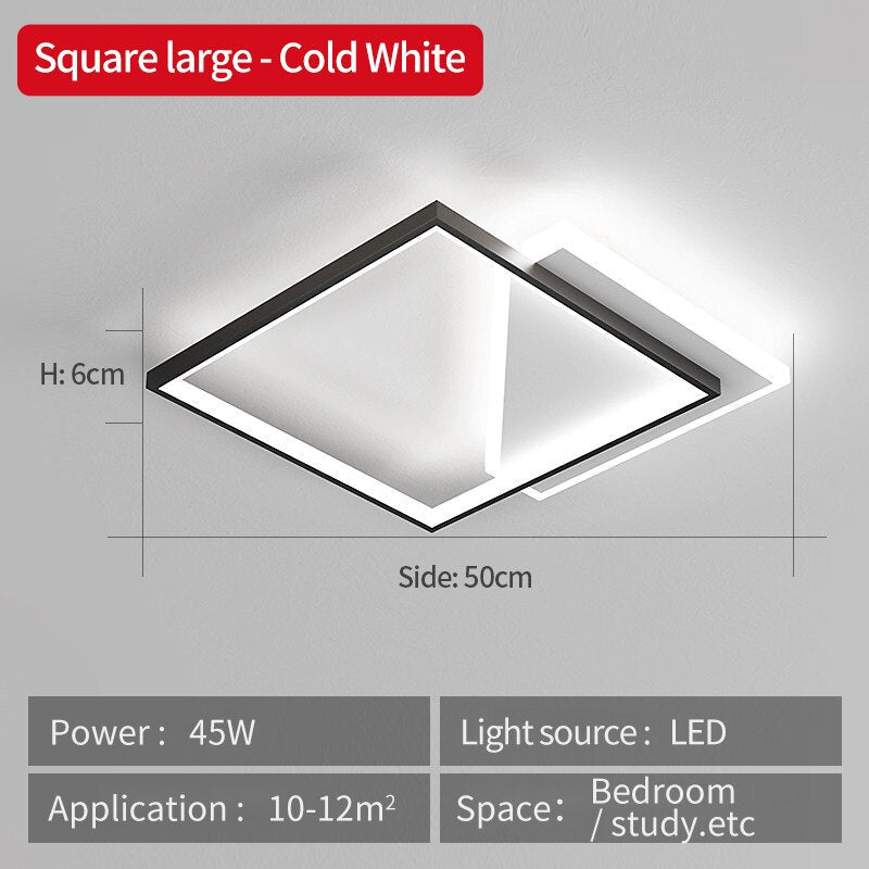 Modern designkrona med LED-taklampa — skulptural armatur
