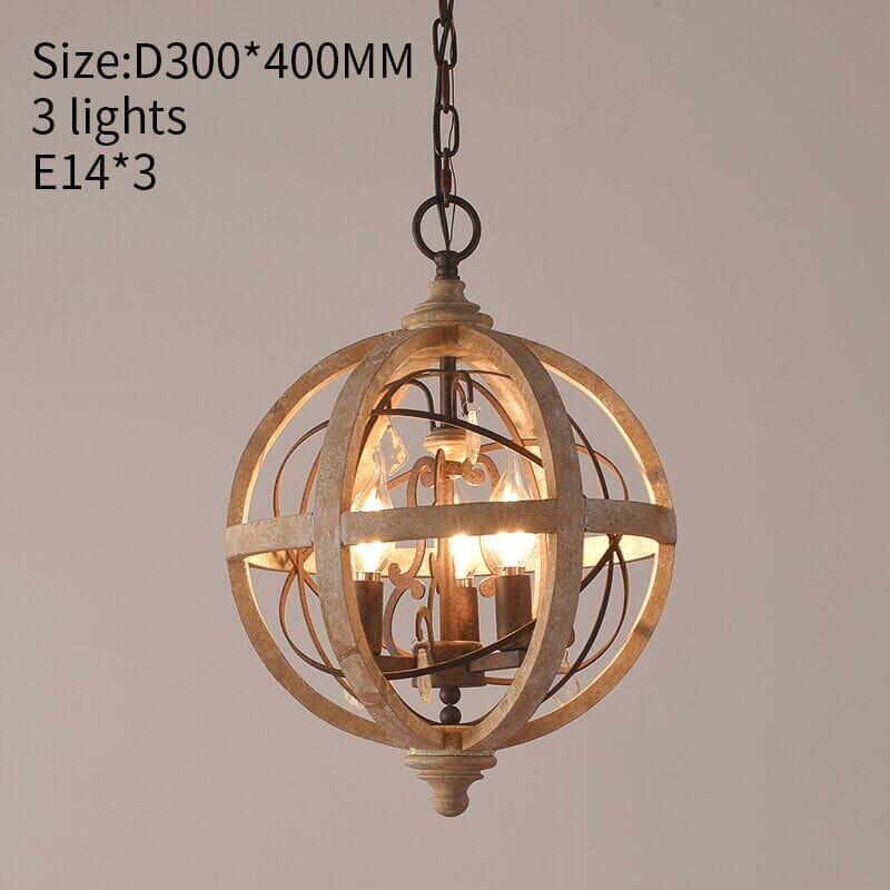 Ardent Home Heritage Wood Chandelier With Ornate Details