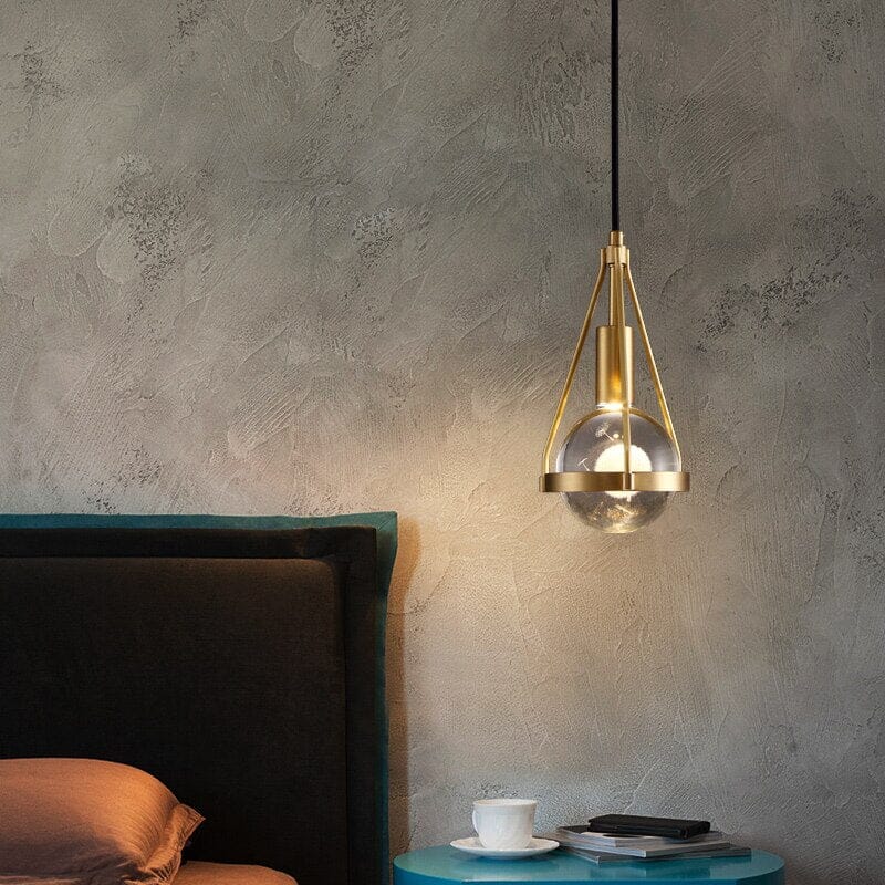 Astraea Nordic Gold Pendant Lighting With Dandelion Glow