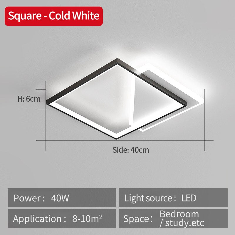 Modern designkrona med LED-taklampa — skulptural armatur