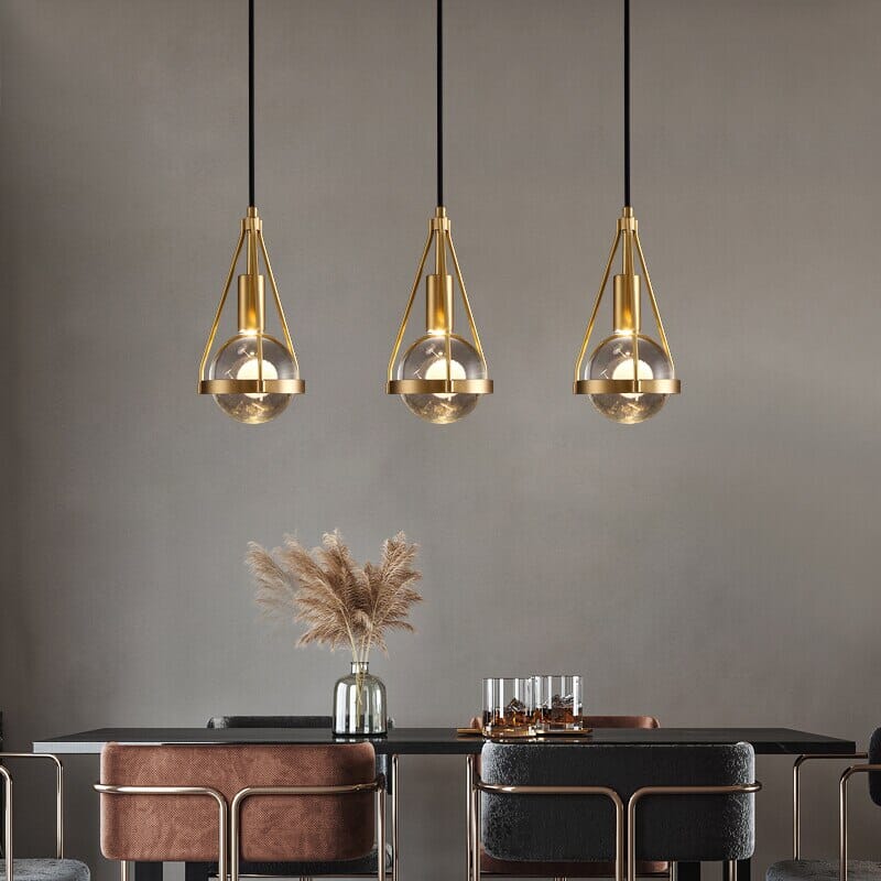 Astraea Nordic Gold Pendant Lighting With Dandelion Glow
