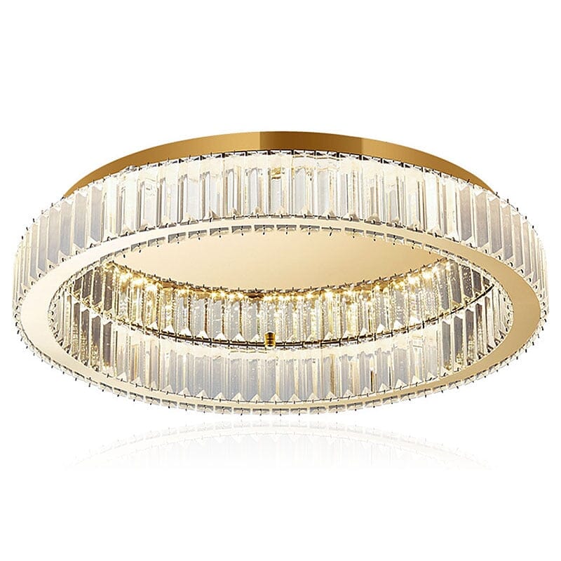 Lampe lustre circulaire en cristal Penelope - éclairage doux et romantique