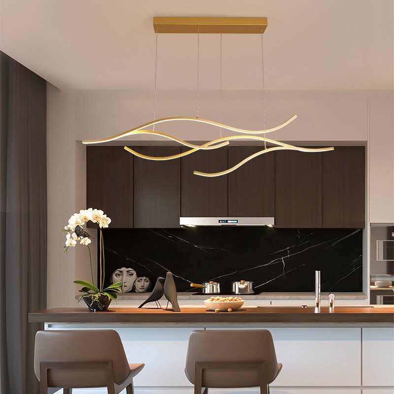 Moderne abstrakt LED-lysekrone — Moderne markant lampe
