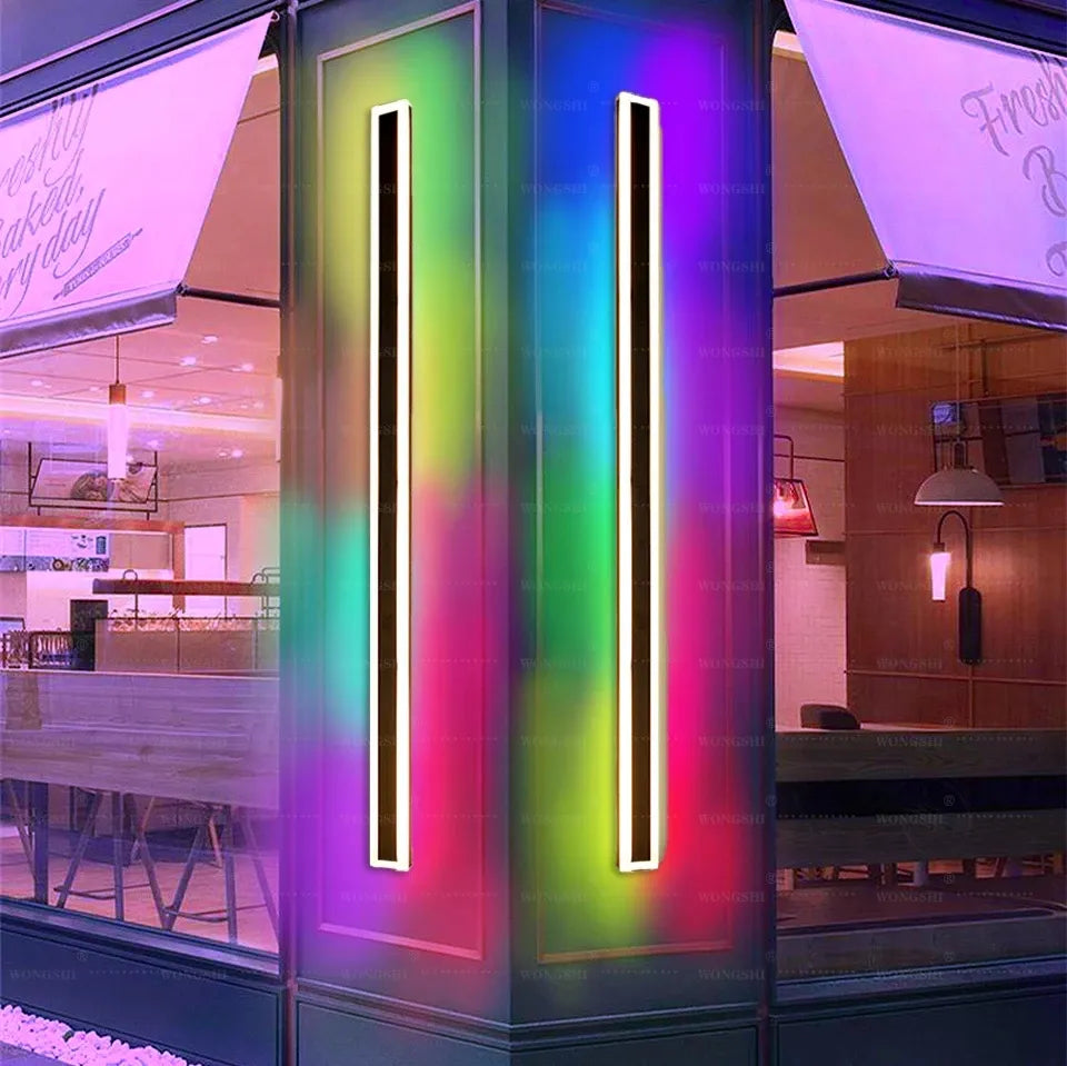 Wodoodporna ścienna lampa LED RGB do wnętrz i na zewnątrz