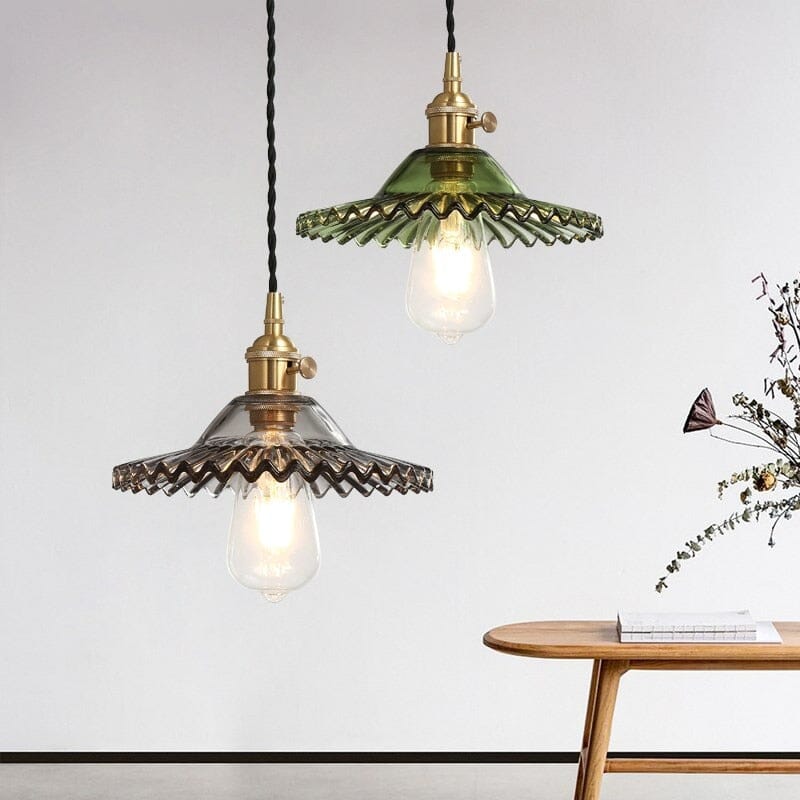 Caleris York geflochtene Glas-Pendelleuchte mit vintage Charme