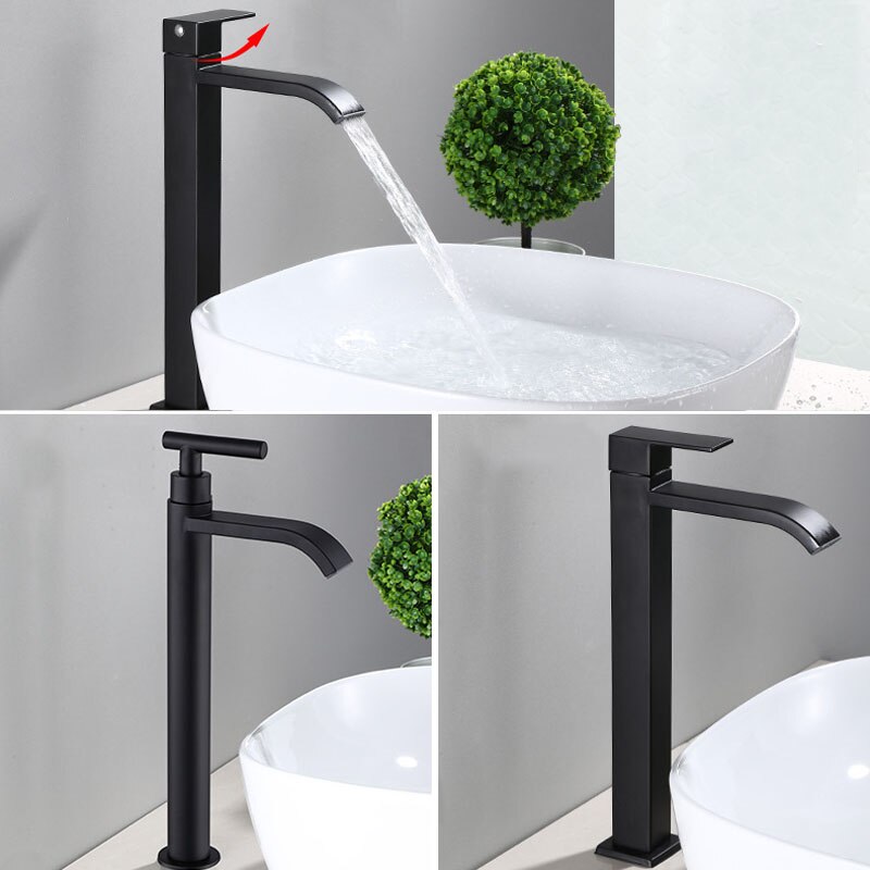 マットブラック冷水用継手 - 洗面器用アセンブリ