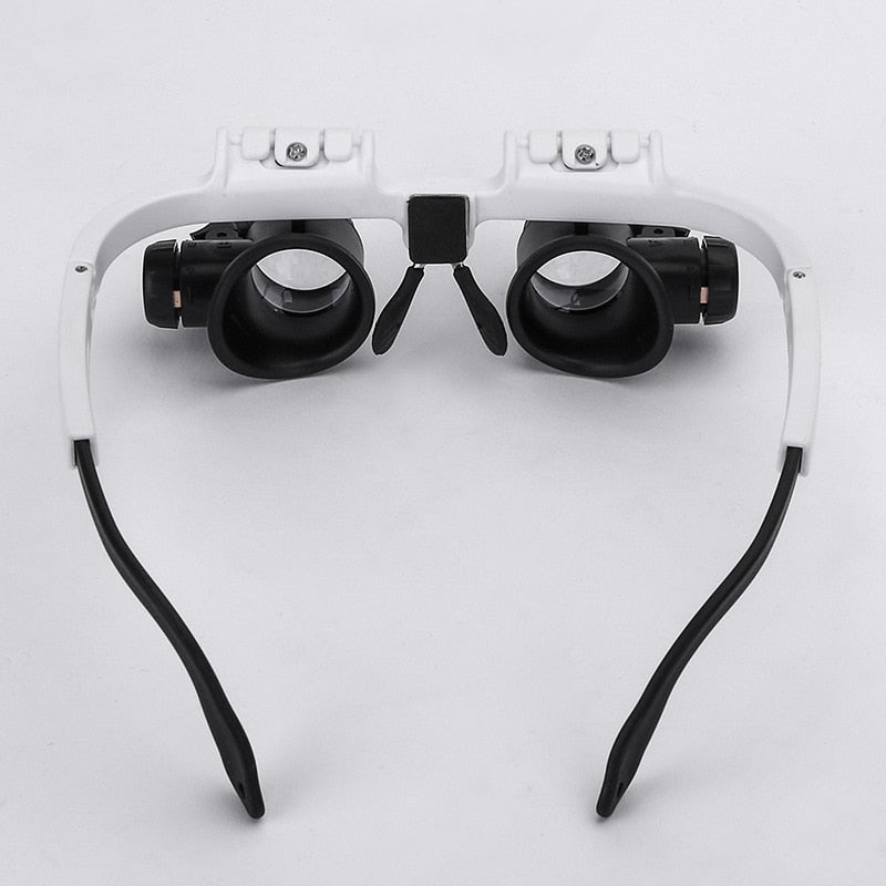 Lunettes-loupes LED ClariVue — Double éclairage, luminosité et grossissement réglables