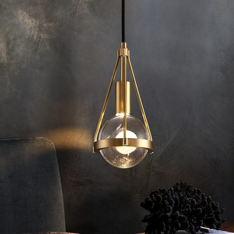 Astraea Nordic Gold Pendant Lighting With Dandelion Glow