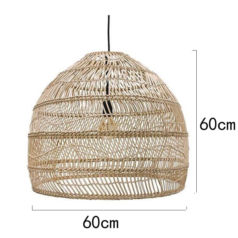 Zarela Rattan Pendant Lamp With LED Glow Adjustable Ceiling Light