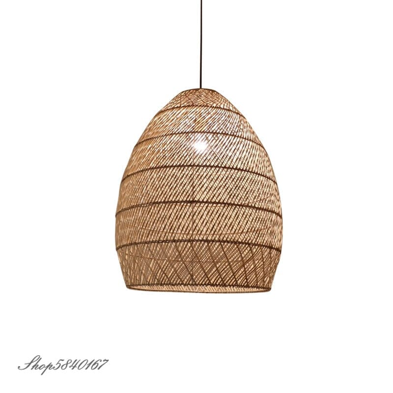Zarela Rattan Pendant Lamp With LED Glow Adjustable Ceiling Light