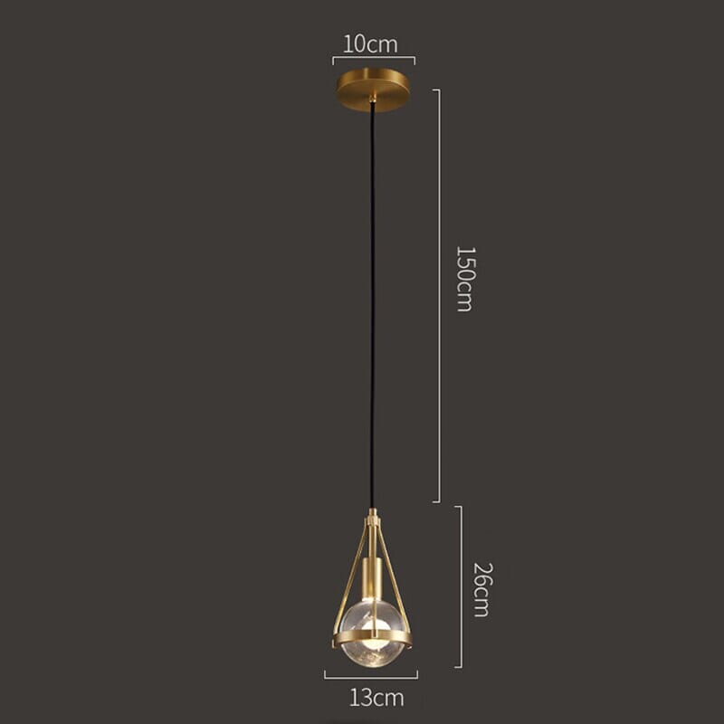 Astraea Nordic Gold Pendant Lighting With Dandelion Glow