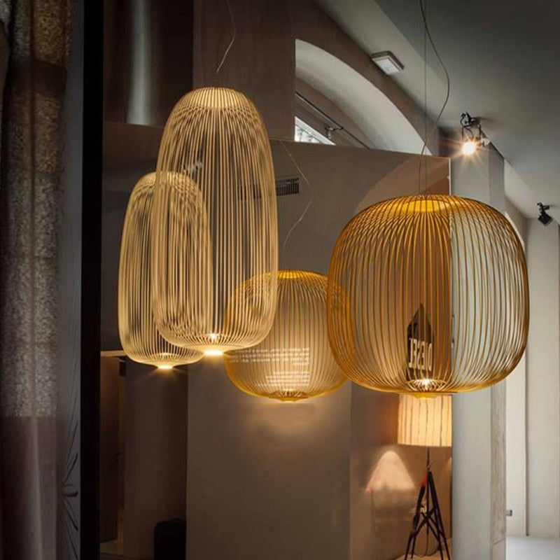 Spokes Suspension Pendant Light — Sculptural Kaleidoscope Design