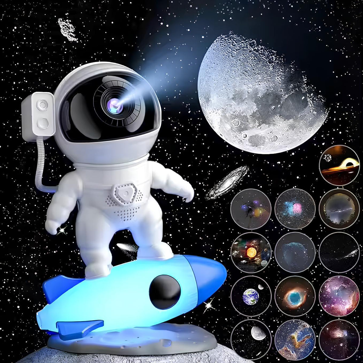 Astronaut-sterrenprojector voor het heelal — 4K-licht, Bluetooth-luidspreker