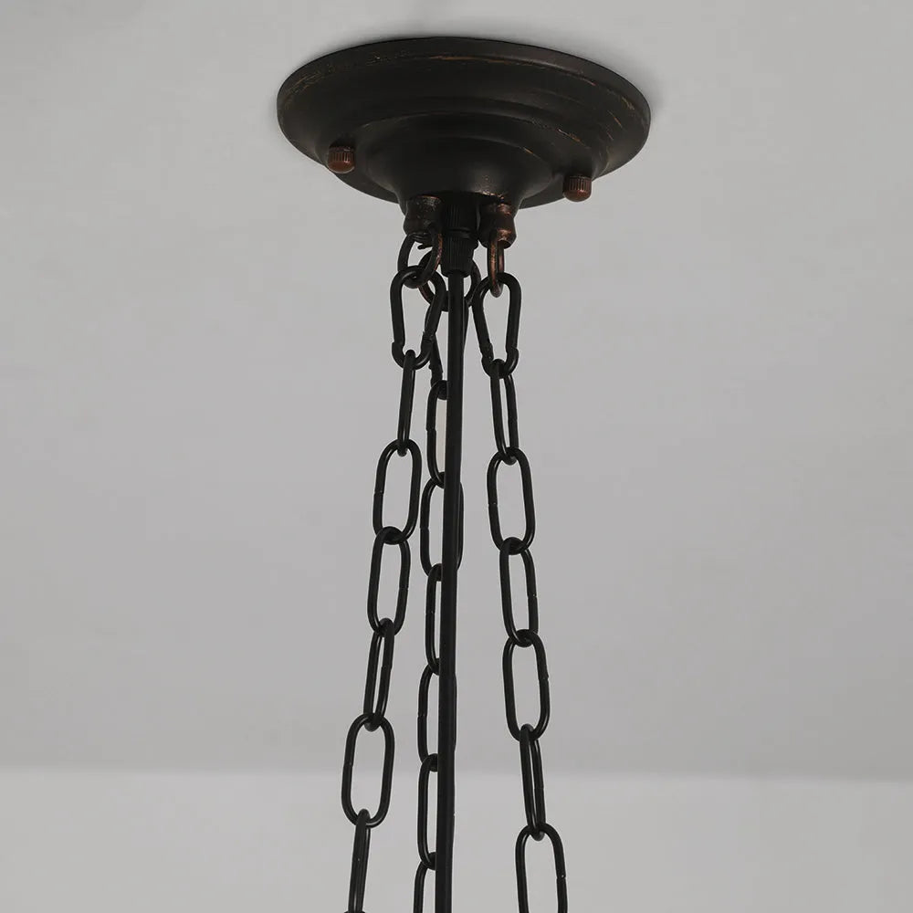 Vintage Glass Pendant Light - White/Beige for Living Room - Flindria