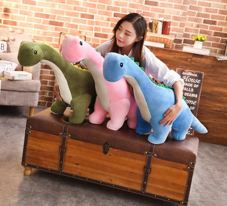 AuroraNest Giant Diplodocus Plush Dinosaur – Three Colors, Three Sizes