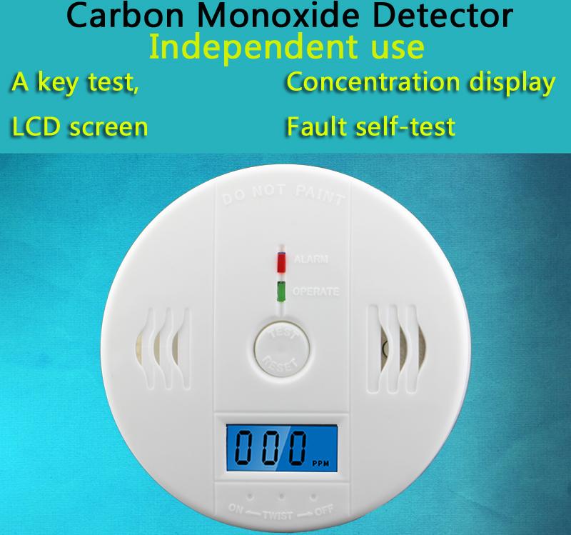 Détecteur double HomeGuard de fumée et de monoxyde de carbone — alerte CO, alimenté par piles, format compact
