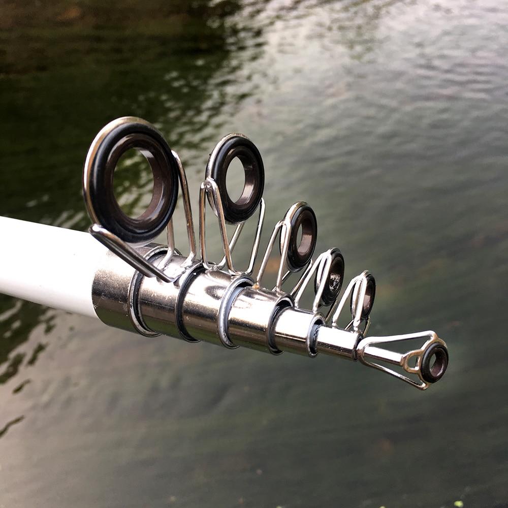 Marinex Telescopische koolstofvezelhengel — verstelbare lengte van 2,1–3,6 m, compact opvouwbaar