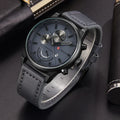 Sara Men's Quartz Watch – Stainless Steel, Leather, Water-Resistant