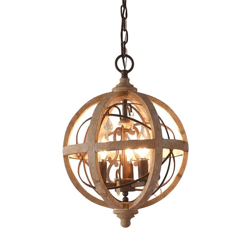 Ardent Home Heritage Holz-Kronleuchter mit kunstvollen Details