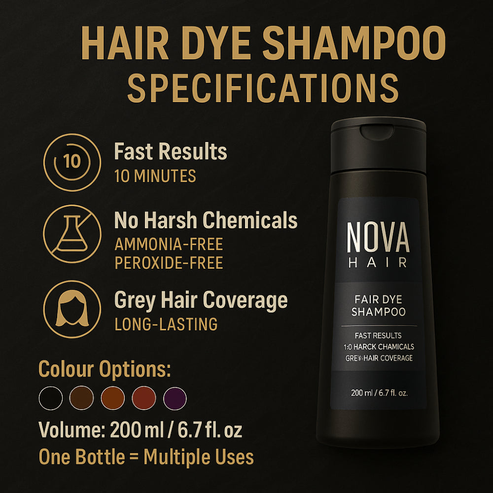 NovaHair bylinný šampon na barvení vlasů za 10 minut