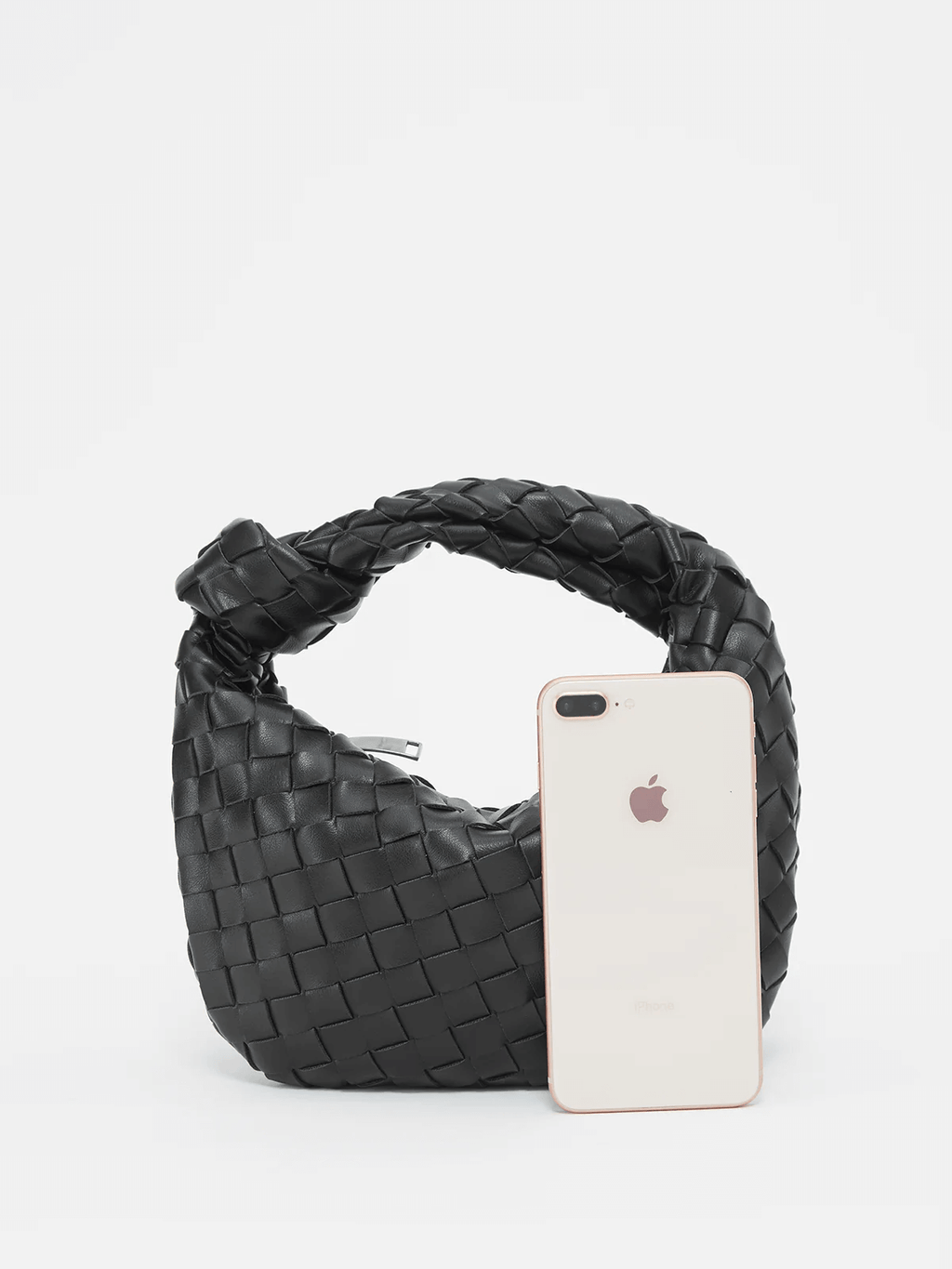 Borsa resistente in pelle vegana — texture intrecciata, design strutturato
