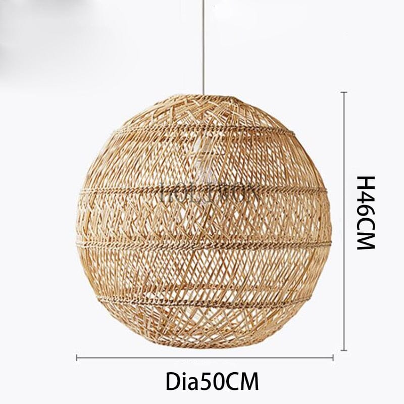 Zarela Rattan Pendant Lamp With LED Glow Adjustable Ceiling Light