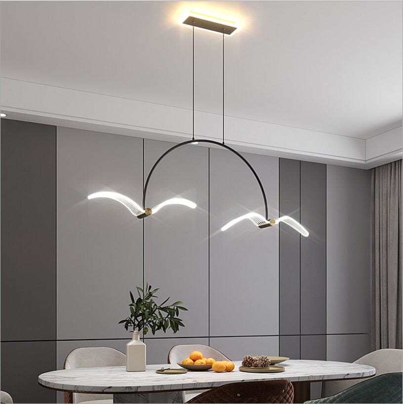 Marinell Copper Dining Chandelier With Seagull-Inspired Design