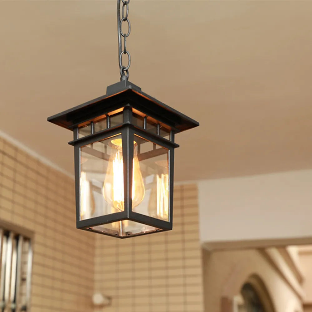 Kirrella Glass Outdoor Pendant Light With Adjustable Chain